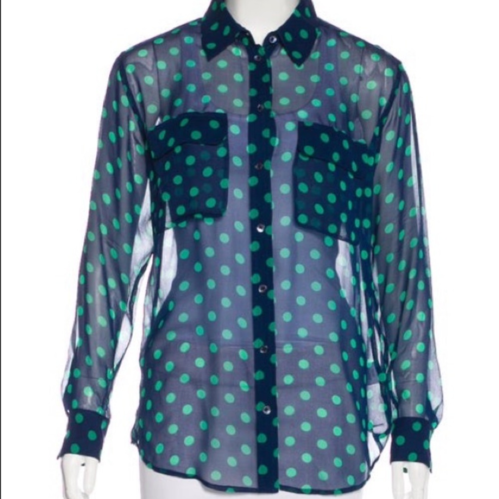 Equipment Silk Sheer Blouse